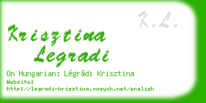 krisztina legradi business card
